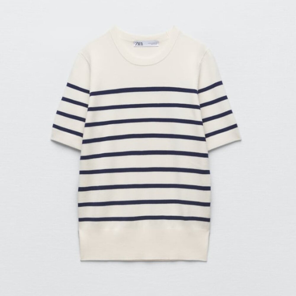 Zara Basic Knit Stripped Tea - image 1